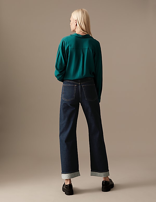 High Waisted Straight Leg Jeans