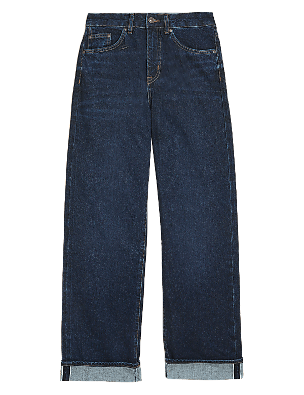 High Waisted Straight Leg Jeans