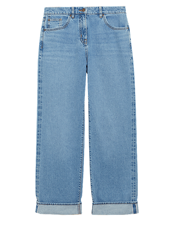 High Waisted Straight Leg Jeans