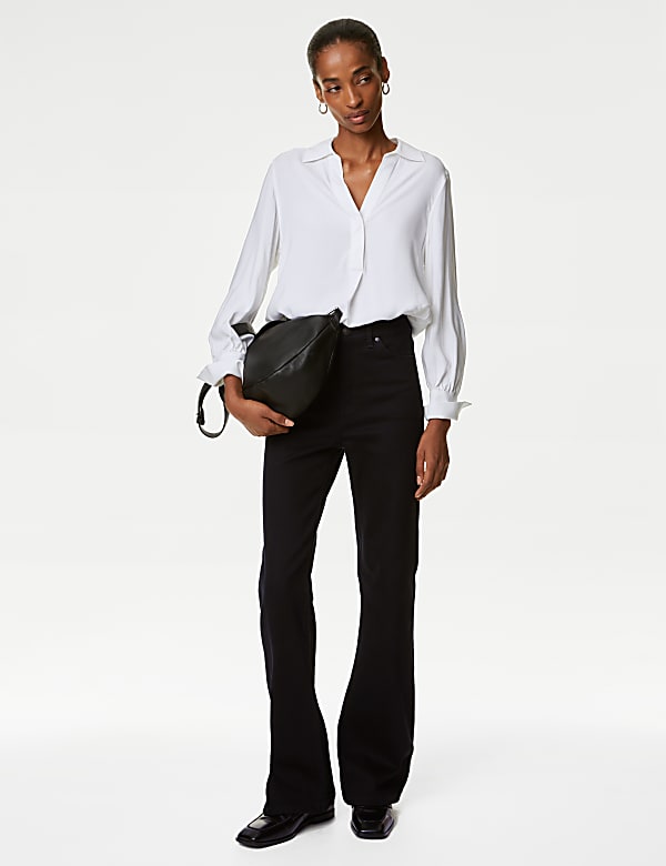 High Waisted Flared Jeans