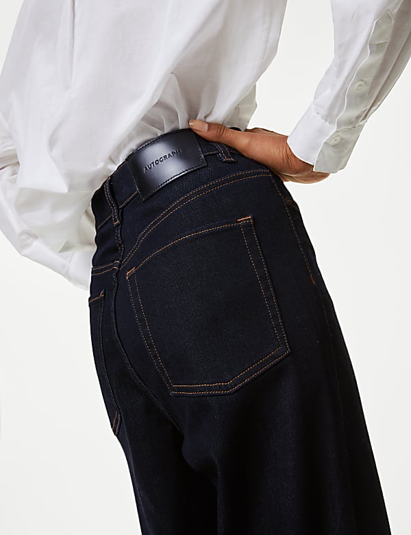 Jean taille haute coupe large en Lyocell&trade; m&eacute;lang&eacute; - LU