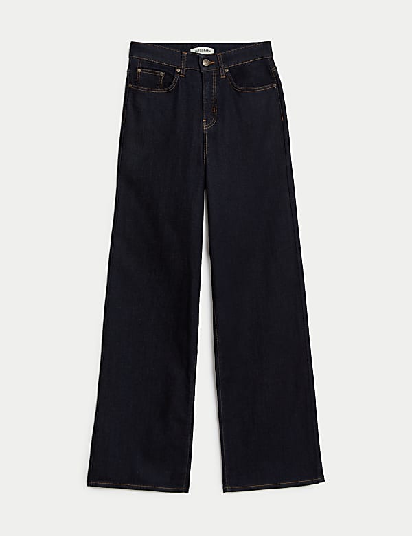 Jean taille haute coupe large en Lyocell&trade; m&eacute;lang&eacute; - LU