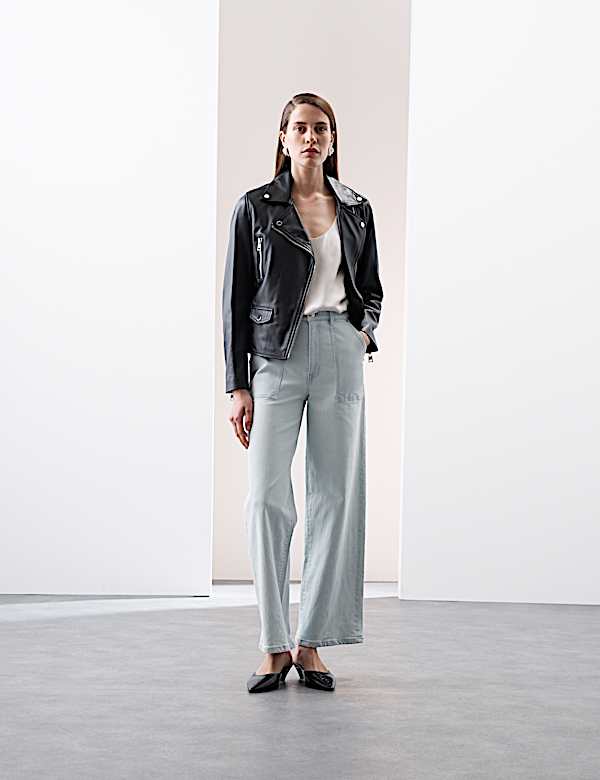 High Waisted Straight Leg Carpenter Jean - RS