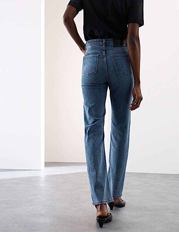 Lyocell™ Blend High Waisted Straight Leg Jeans - MV