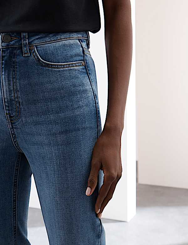 Lyocell™ Blend High Waisted Straight Leg Jeans - MV