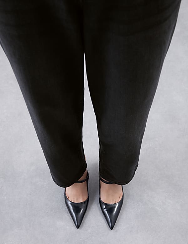 High Waisted Barrel Leg Jeans - AT