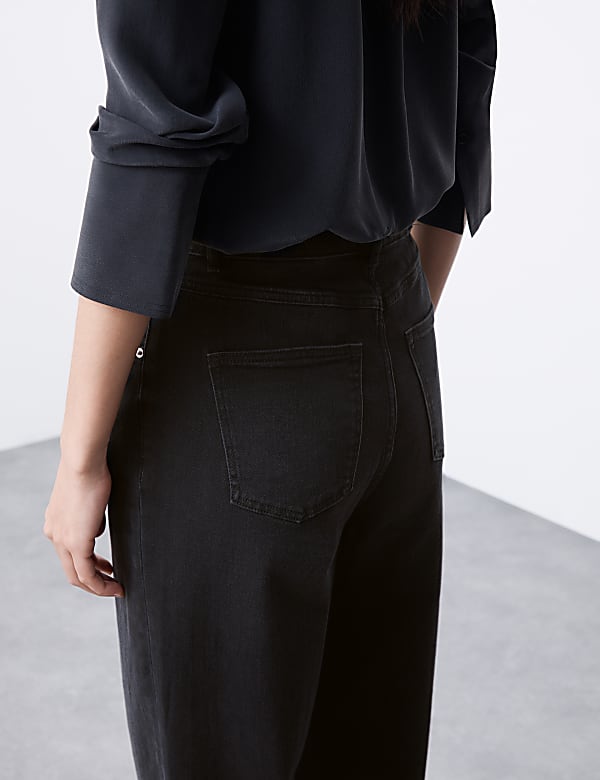 High Waisted Barrel Leg Jeans - AT