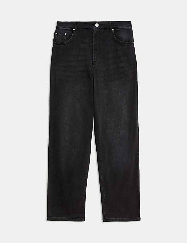 High Waisted Barrel Leg Jeans - AT