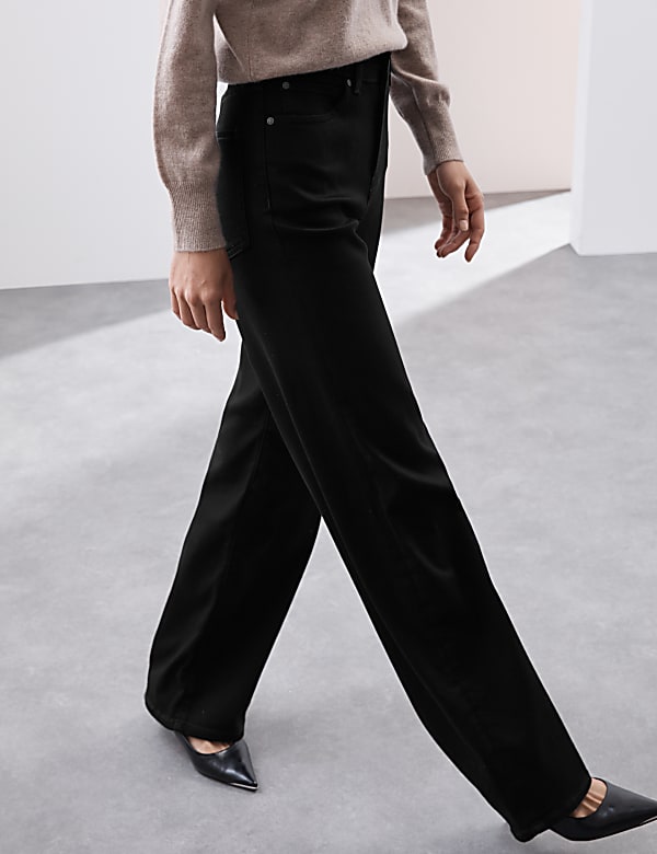 Lyocell Blend Wide Leg Jeans  - MV