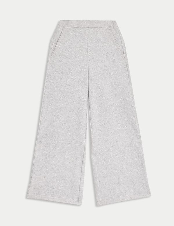 Cotton Blend Wide Leg Joggers - CN