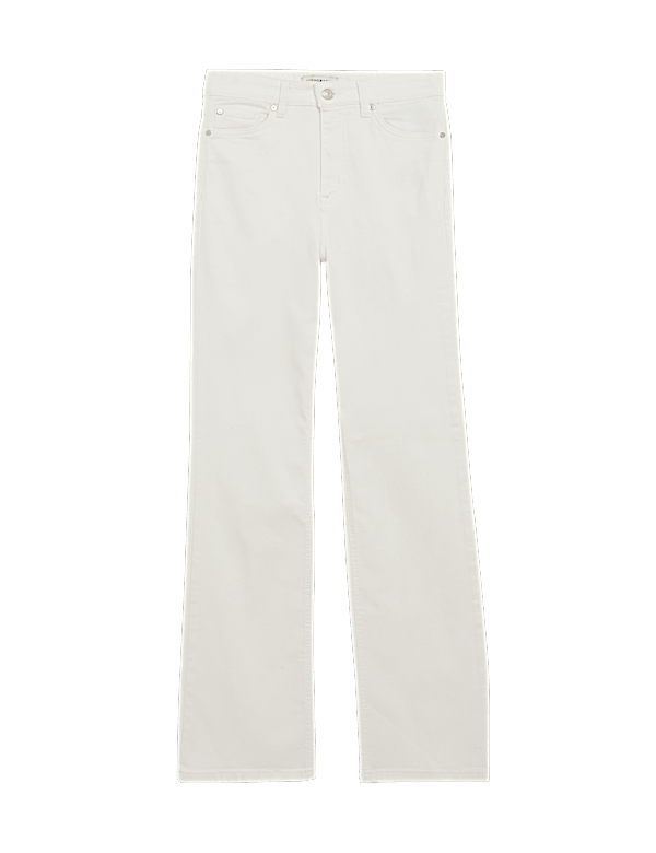 Lyocell Blend High Waisted Flared Jeans