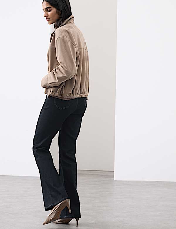 Lyocell Blend High Waisted Flared Jeans - FR