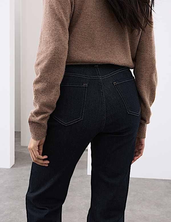 Lyocell Blend High Waisted Flared Jeans - FR