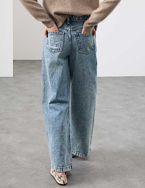 High Waisted Wide Leg Jeans - CA