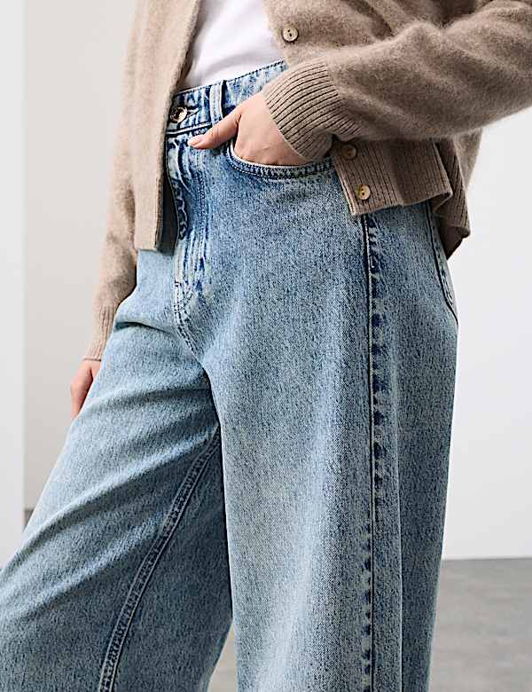 High Waisted Wide Leg Jeans - CA