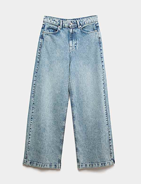 High Waisted Wide Leg Jeans - CA