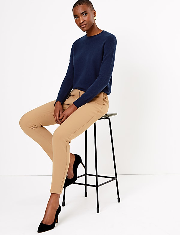 Slim Fit Ankle Grazer Trousers
