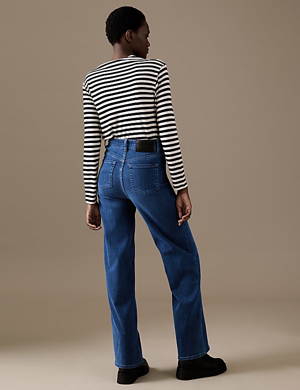 Luxury High Waisted Wide Leg Jeans
