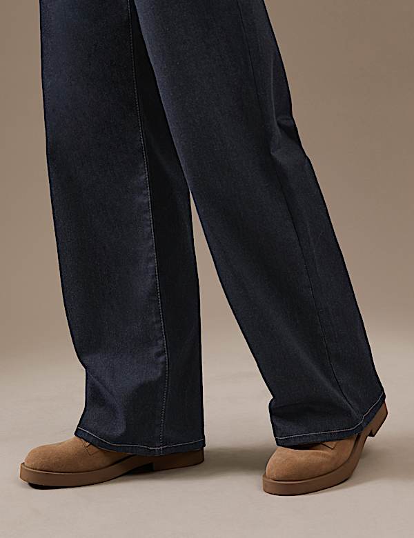Luxury High Waisted Wide Leg Jeans