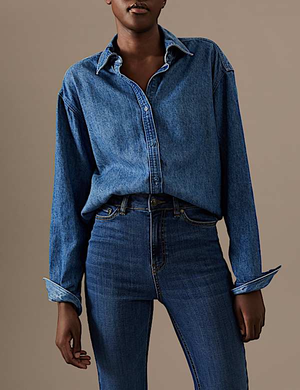 Luxury Straight Leg Ankle Grazer Jeans