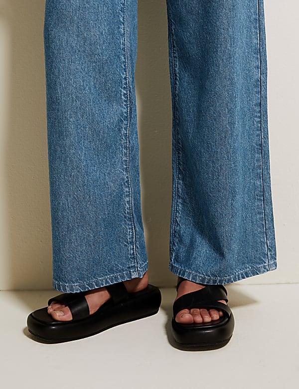 Pure Tencel™ High Waisted Wide Leg Jeans