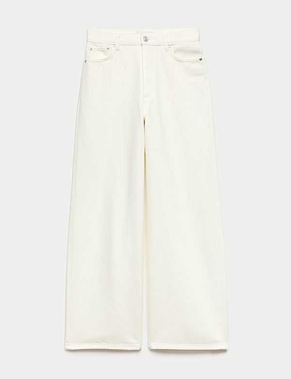 Jeans de pata ancha de cintura alta - ES