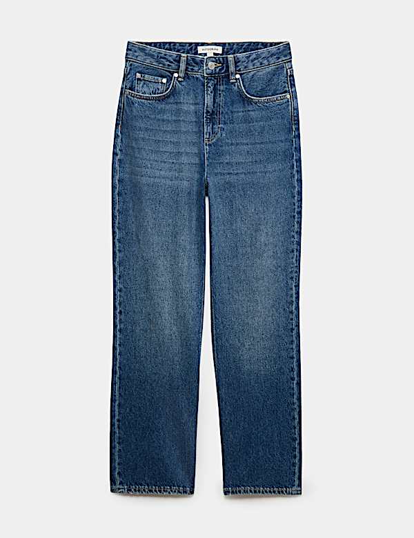 High Waisted Straight Leg Jeans - AU