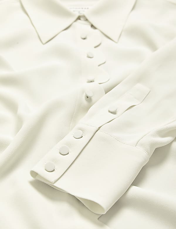 Scallop Edge Long Sleeve Shirt