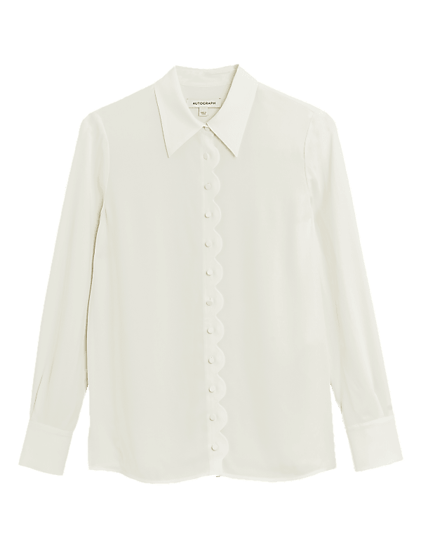 Scallop Edge Long Sleeve Shirt