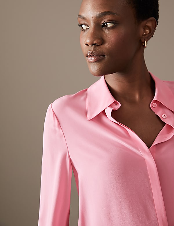 Pure Silk Long Sleeve Shirt