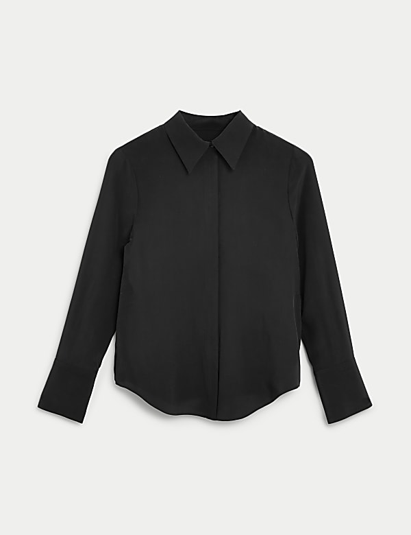Pure Silk Long Sleeve Shirt - AT
