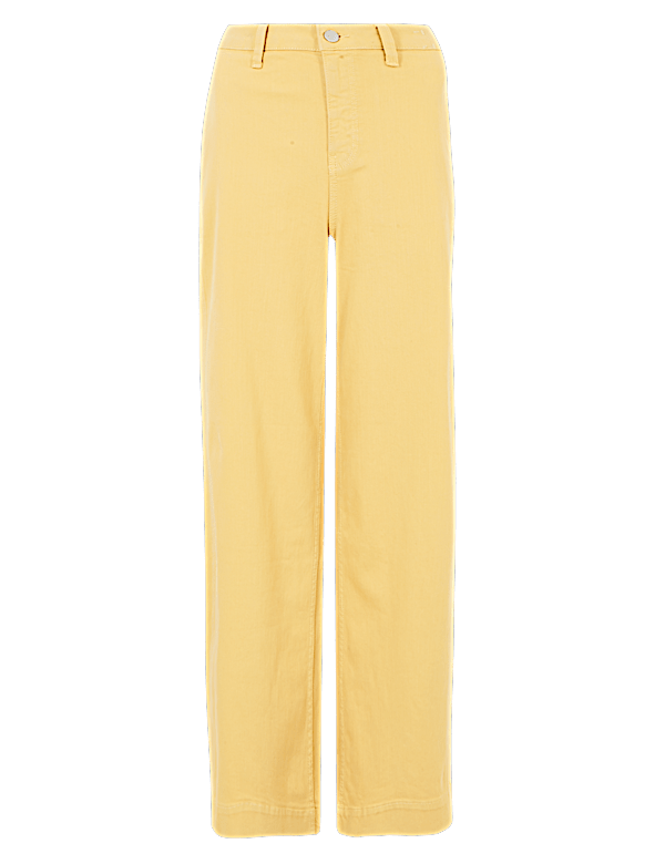 Mid Rise Wide Leg Ankle Grazer Jeans