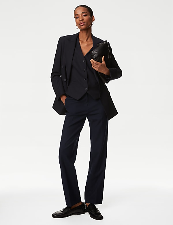 Straight Leg Trousers with Wool - GR