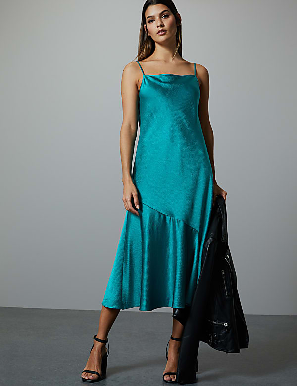 Satin Slip Midi Dress