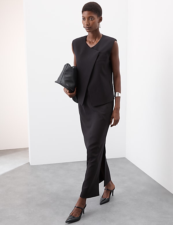 Jupe crayon longue avec laine - FR