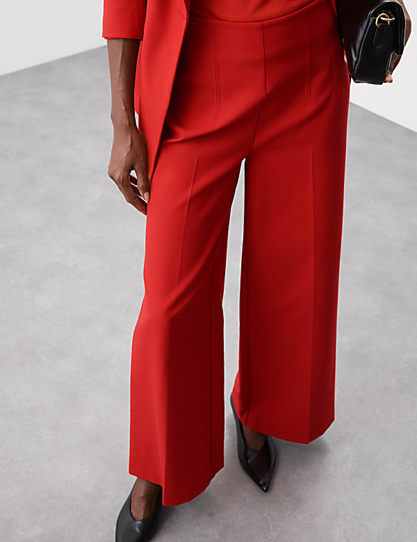 Tailored Wide Leg Trouser with Wool