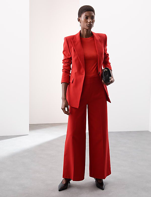 Tailored Wide Leg Trouser with Wool