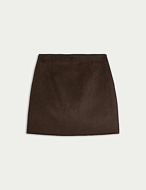Wool Blend Mini A-Line Skirt - DK
