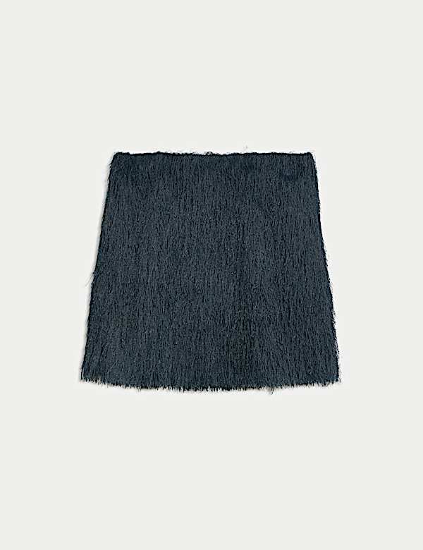 Fringed Mini A-Line Skirt - BN