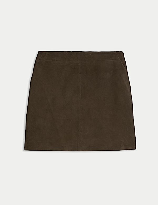 Suede Mini A-Line Skirt - NZ