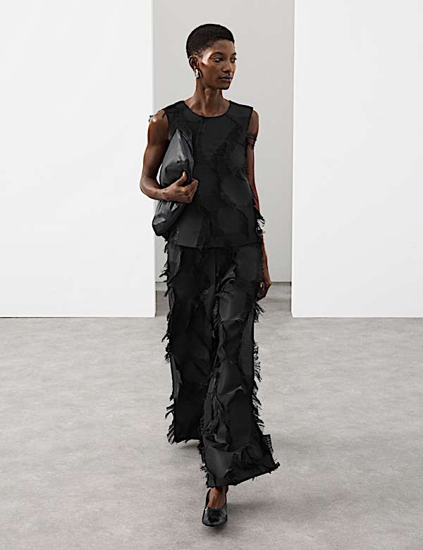 Fringe Wide Leg Trousers