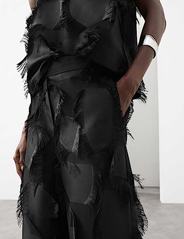 Fringe Wide Leg Trousers