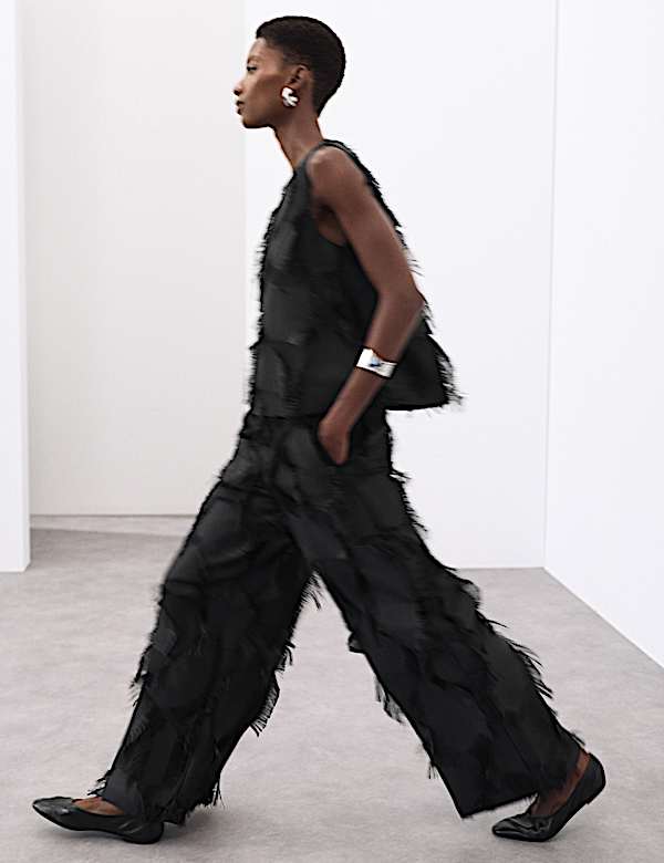 Fringe Wide Leg Trousers