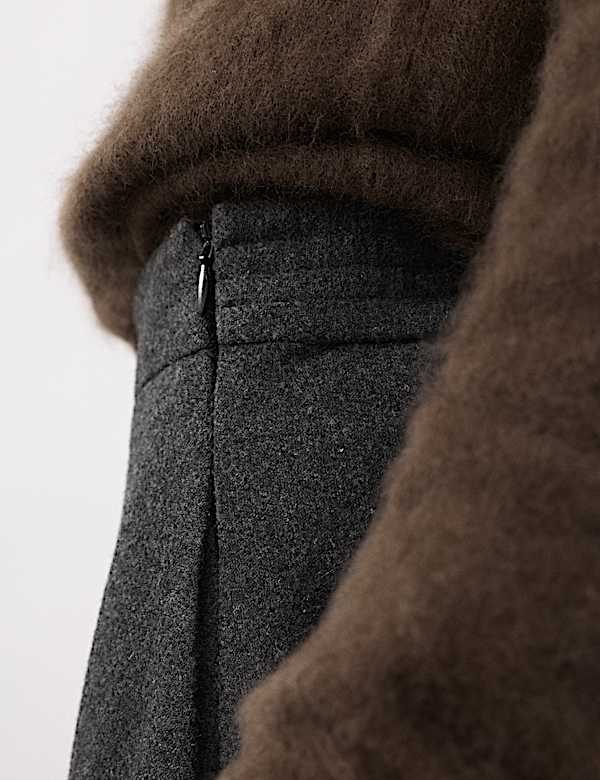 Wool Blend Midi Circle Skirt - DK