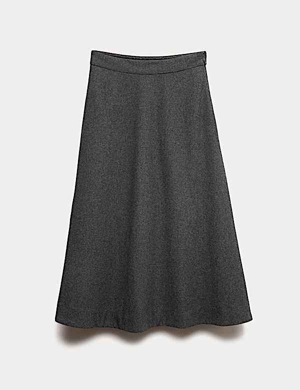 Wool Blend Midi Circle Skirt - DK