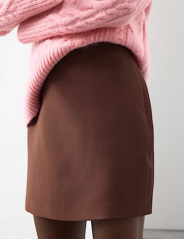 Mini A-Line Skirt with Wool - GR