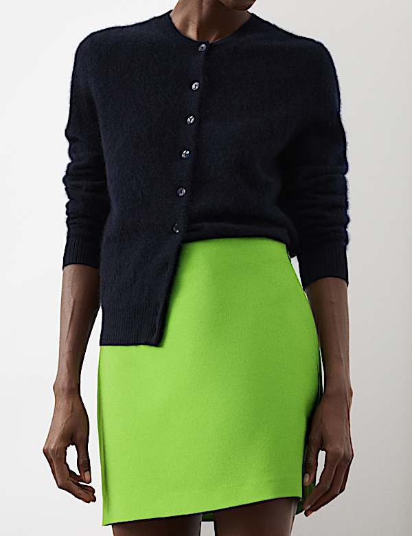 Mini A-Line Skirt with Wool - BN