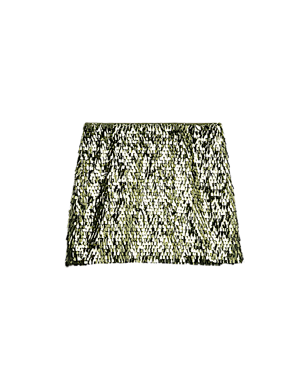 Sequin Mini A-Line Skirt