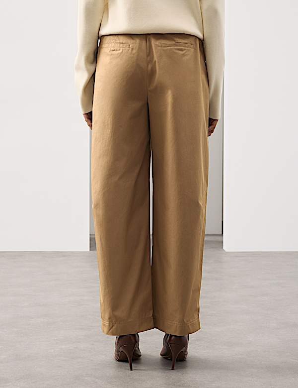 Pantalon chino coupe barrel 100 % coton - BE