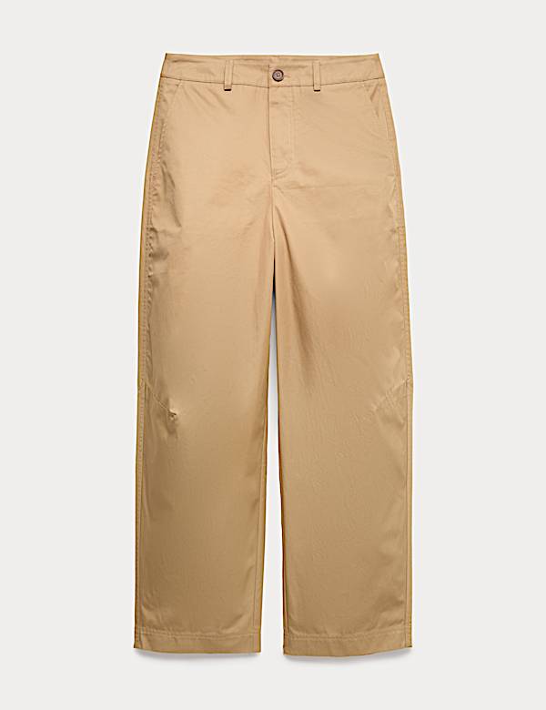 Pantalon chino coupe barrel 100 % coton - BE